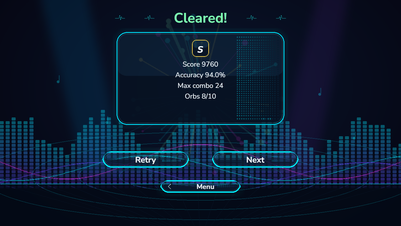 Beat Hopper result screen