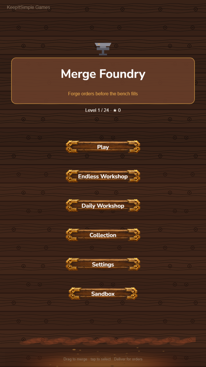 Merge Foundry main menu